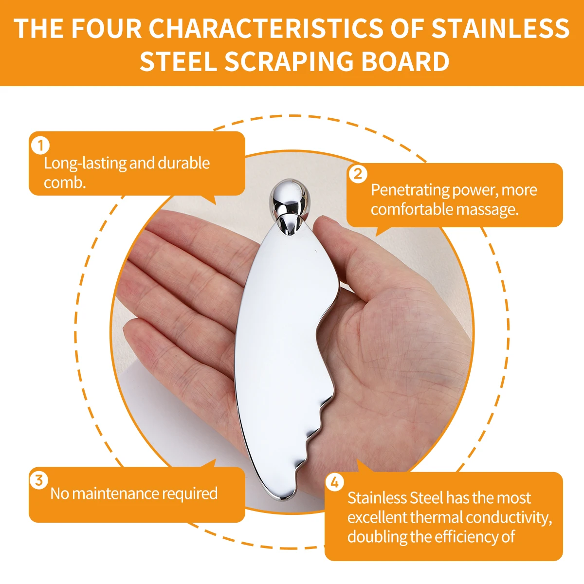 metal Eye Massage Roller Fish Scraping Muscle Gua Sha Stainless Steel guasha massage Guasha Board