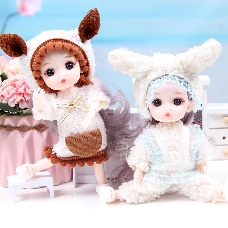 Кукла шарнирная 16 см полный комплект из 13 подвижных шарнирных кукол мультяшное платье игрушка с улыбающимся лицом новейшая для макияжа куклы в подарок девочек
