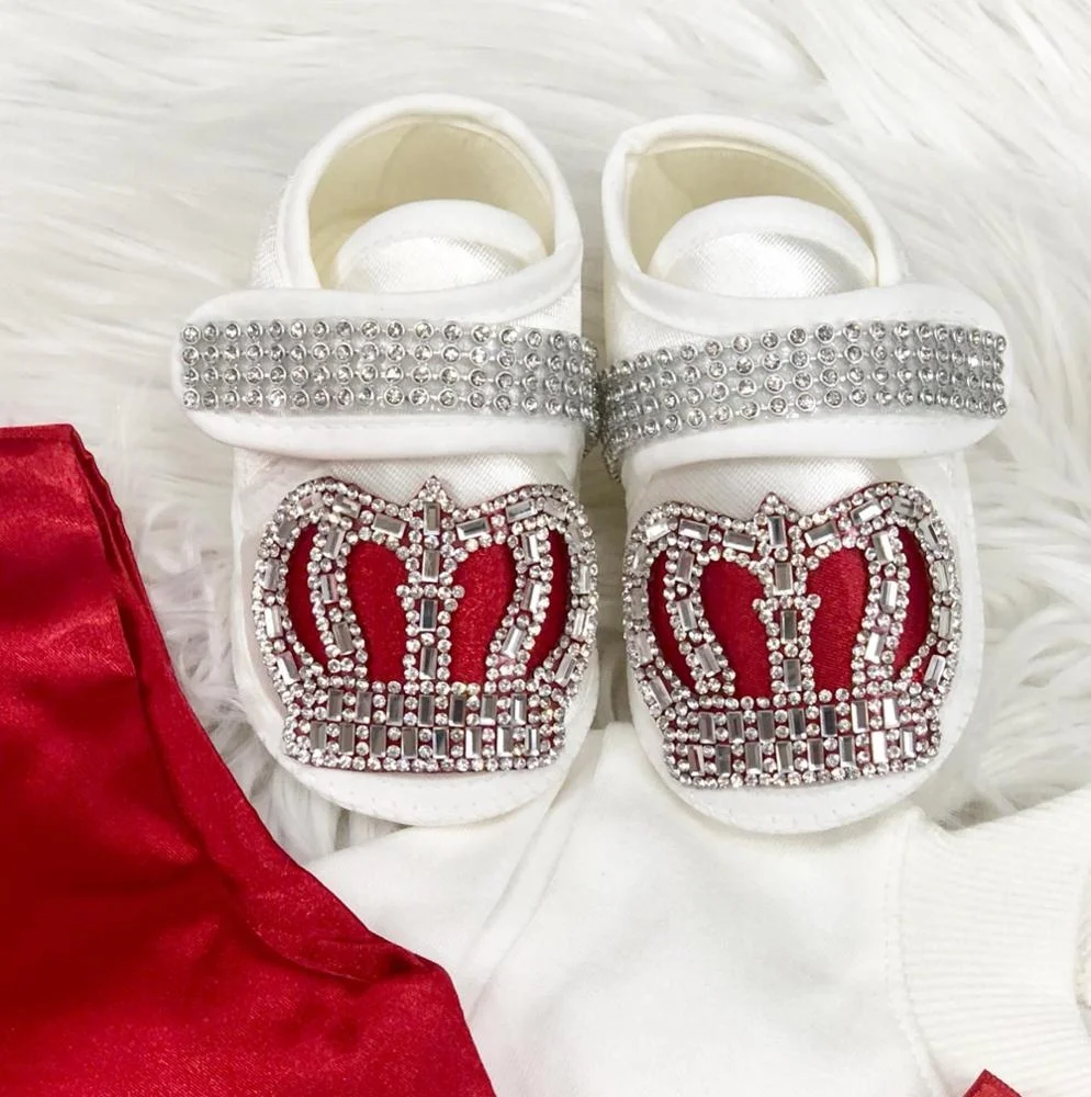 Wholesale Custom Newborn New Design High Quality Modern Luxury Clothes Red New Born Romper Set For Boy Baby