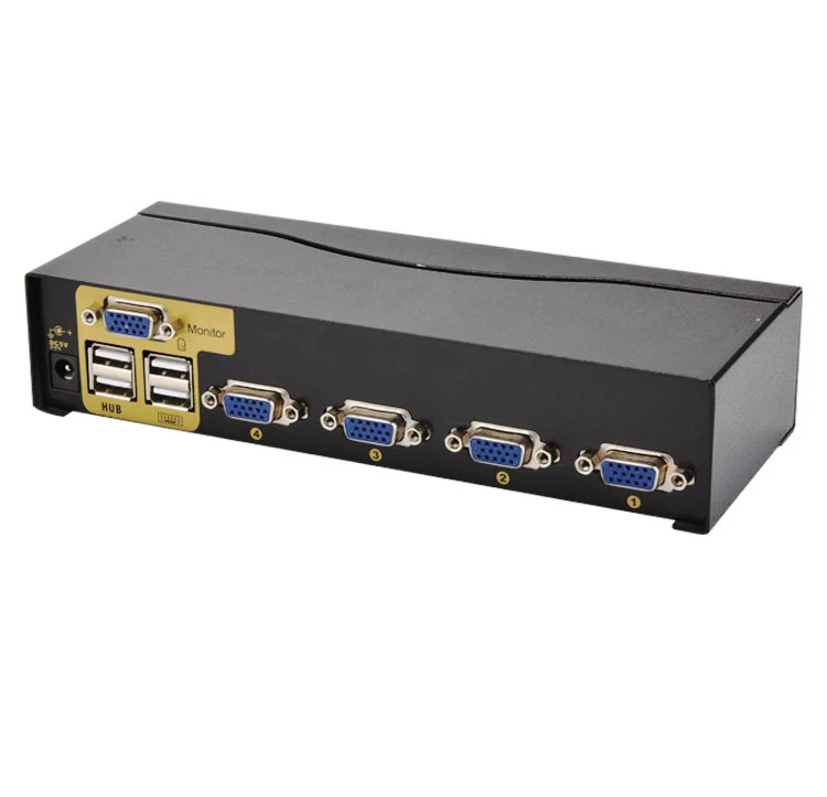 Factory 4 port VGA KVM Switch manual Switch 1 input to 4 output VGA KVM Switch