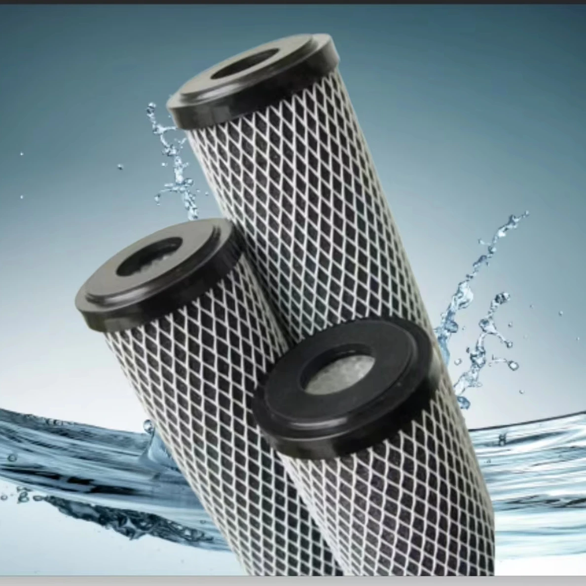 Rohs 10 Inch CTO  cartridge 5 Micron  plating filter carbon fiber filter electroplating surface treatment 1200 iodine sintered