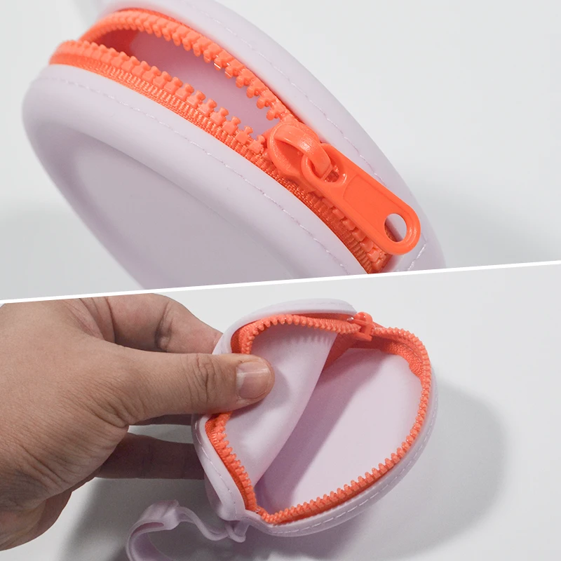 Custom Logo Mini Silicone Coin Purse Small Kids Money Pouch Lipstick Bag Wallets for Women Girls Key Lipstick Bag