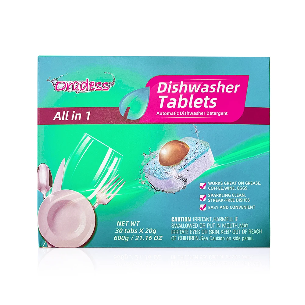 Wholesale Dishwasher Detergent Tablet Dish Tabs Cleaning Dish Washing Concentrated Rinse Block Detergent Dish Washer