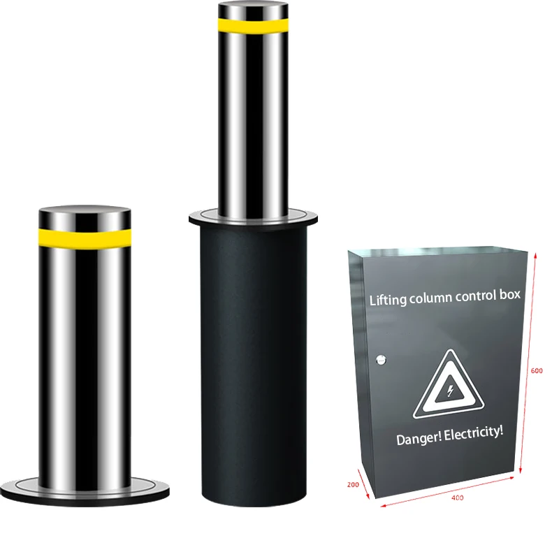 Automatic Retractable Hydraulic Bollards Post Car Parking Bollard Stainless Steel Driveway Residential Automatic Bollard