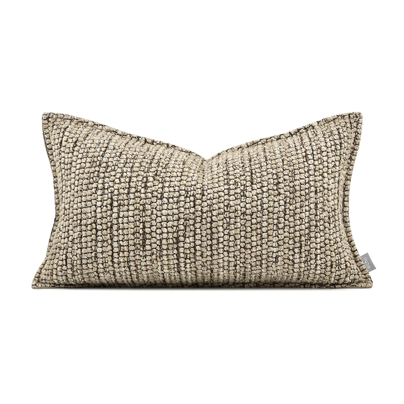 Эхо Роскошная декоративная подушка в китайском стиле новая бежевая верблюжья кофейная стеганая хлопковая льняная текстура ваби Саби домашняя