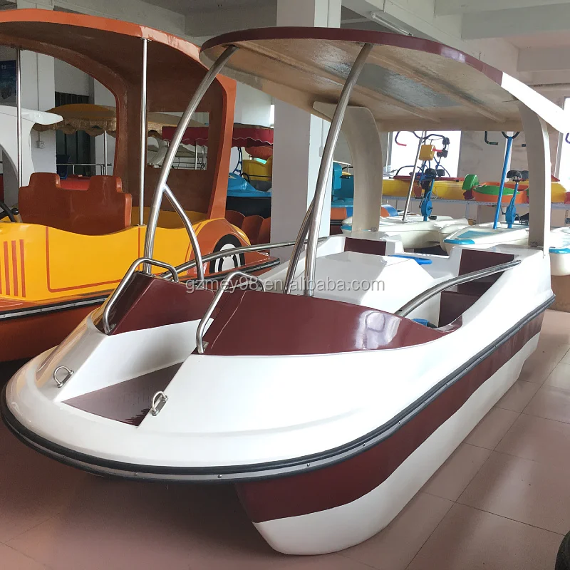 2021 New Design Water Pedal Boat with Slide for family water park amusement fiberglass play equipment Guangzhou Factory