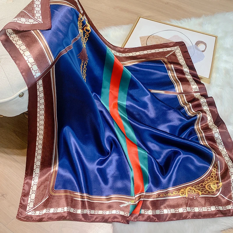 gele men hot 90cm satin square scarf  supplier modern len Scarves shawl gele face