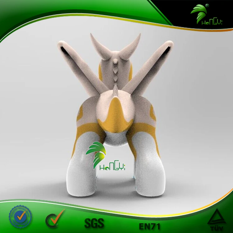 Custom Yellow Green Inflatable Dragon Inflation Cartoon Animation Zenith PVC Lying Dragon