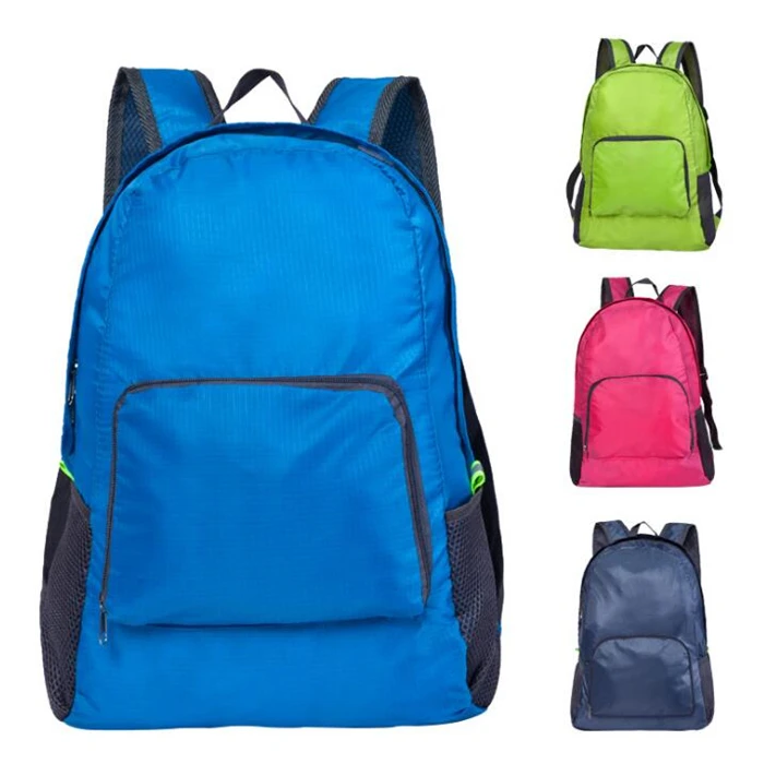 promotional Polyester bagpack folding back pack Foldable Backpacks