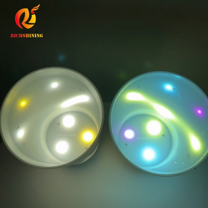 RICHSHINING Vender Wholesale Food Grade Led For Cup Water Activated Led Flashing Beer Drinking Cup Multi Color For Party Bar