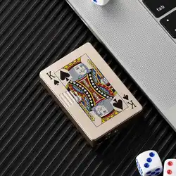 Lighter Jet Torch Turbo Playing Cards Lighter Windproof Metal Lighter Metal Funny Toys For Men Smoking Accessories