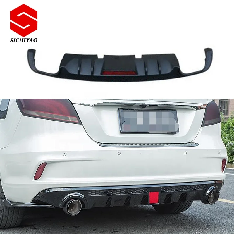 For MG6 Diffuser 2017-2019 Morris Garages 6 Body Kit Car Rear Bumper Spoiler Lip Auto Car Rear Bumper Diffuser For
