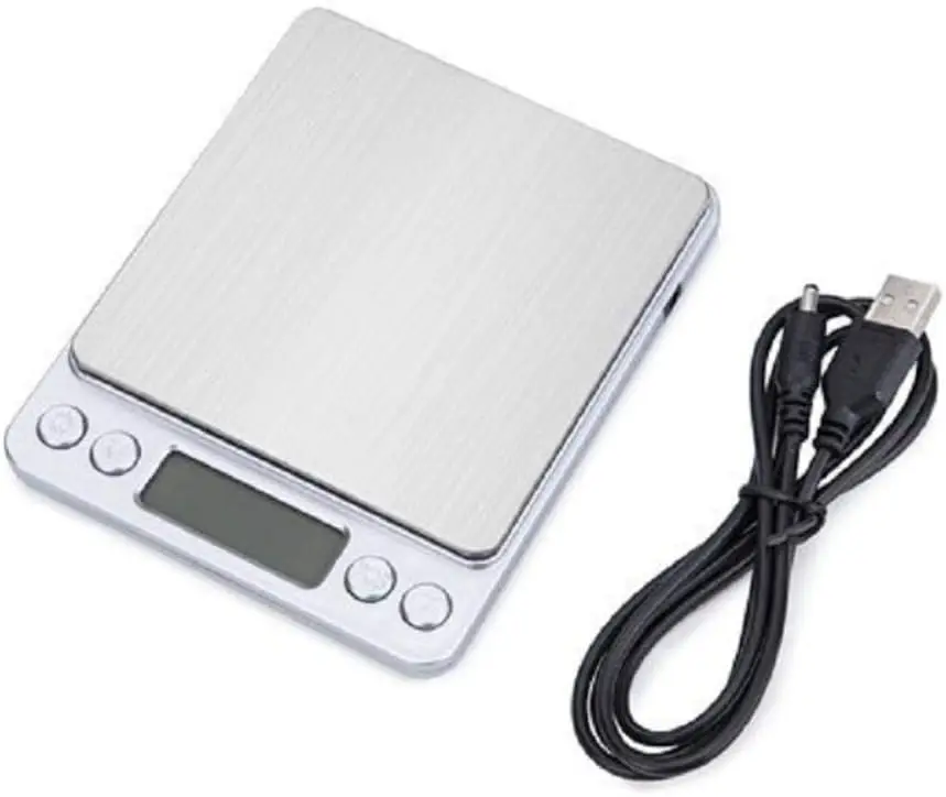 Large tray stainless steel household pocket digital kitchen scale USB