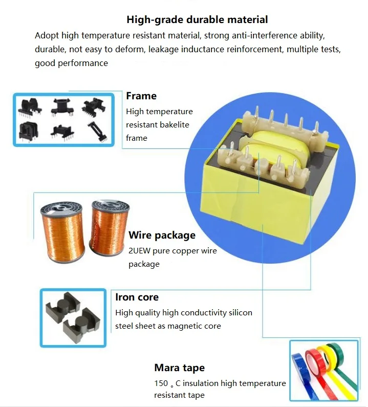 Pq3535 Ee 19  Single Phase High-frequency Transformer Suppliers