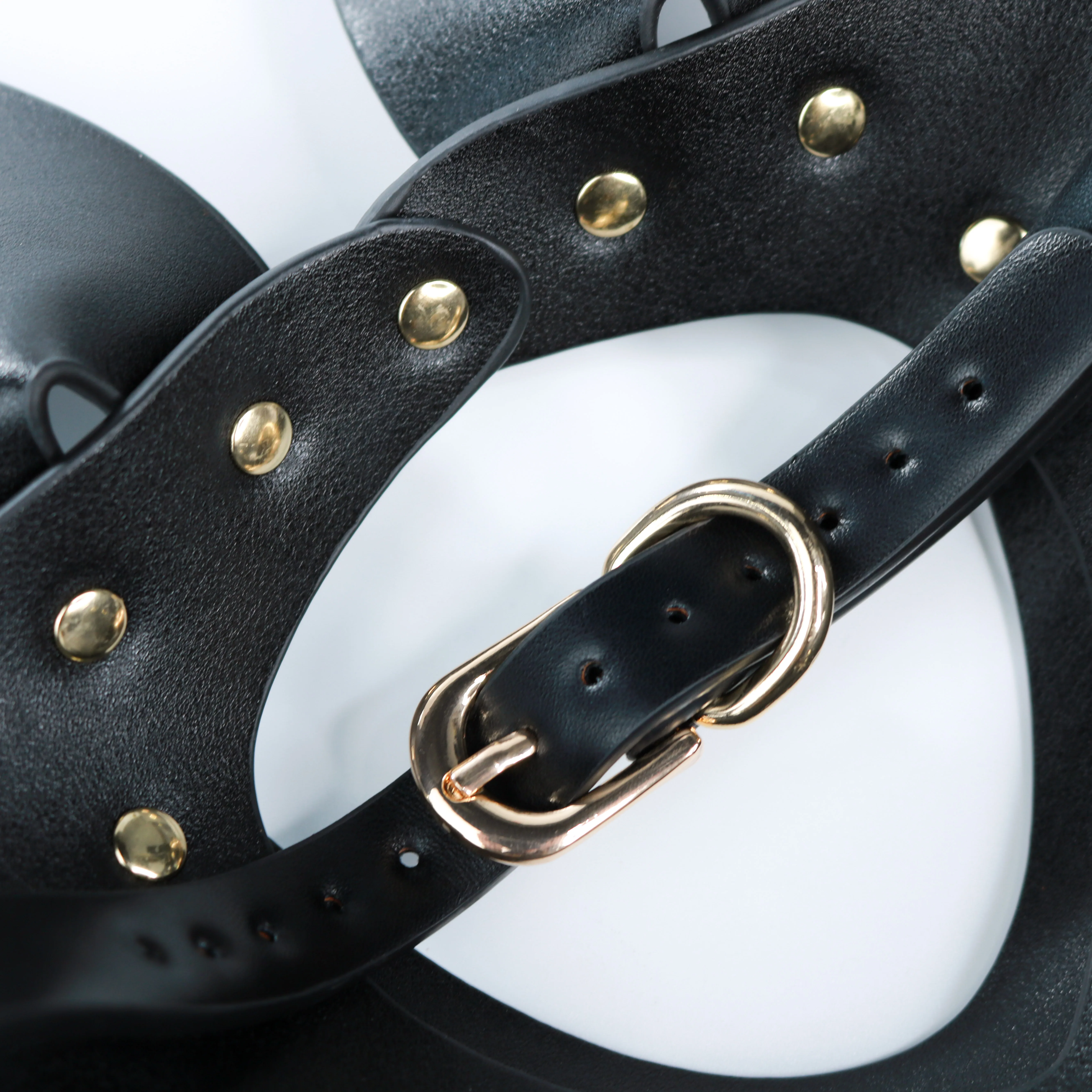 Eco-Friendly Leather Women Rabbit Cosplay Black Bunny Girl Mask