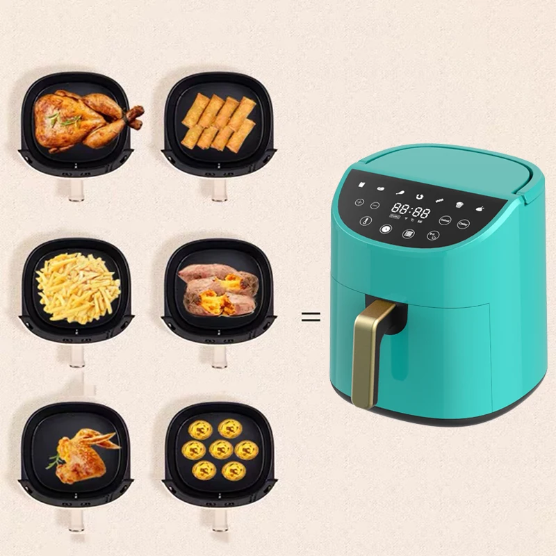 Hot Sale Airfryers Electric Hot Deep Air Fryer  Light Basic Silk Body Steel Stainless Logo Power Surface Plug Rohs