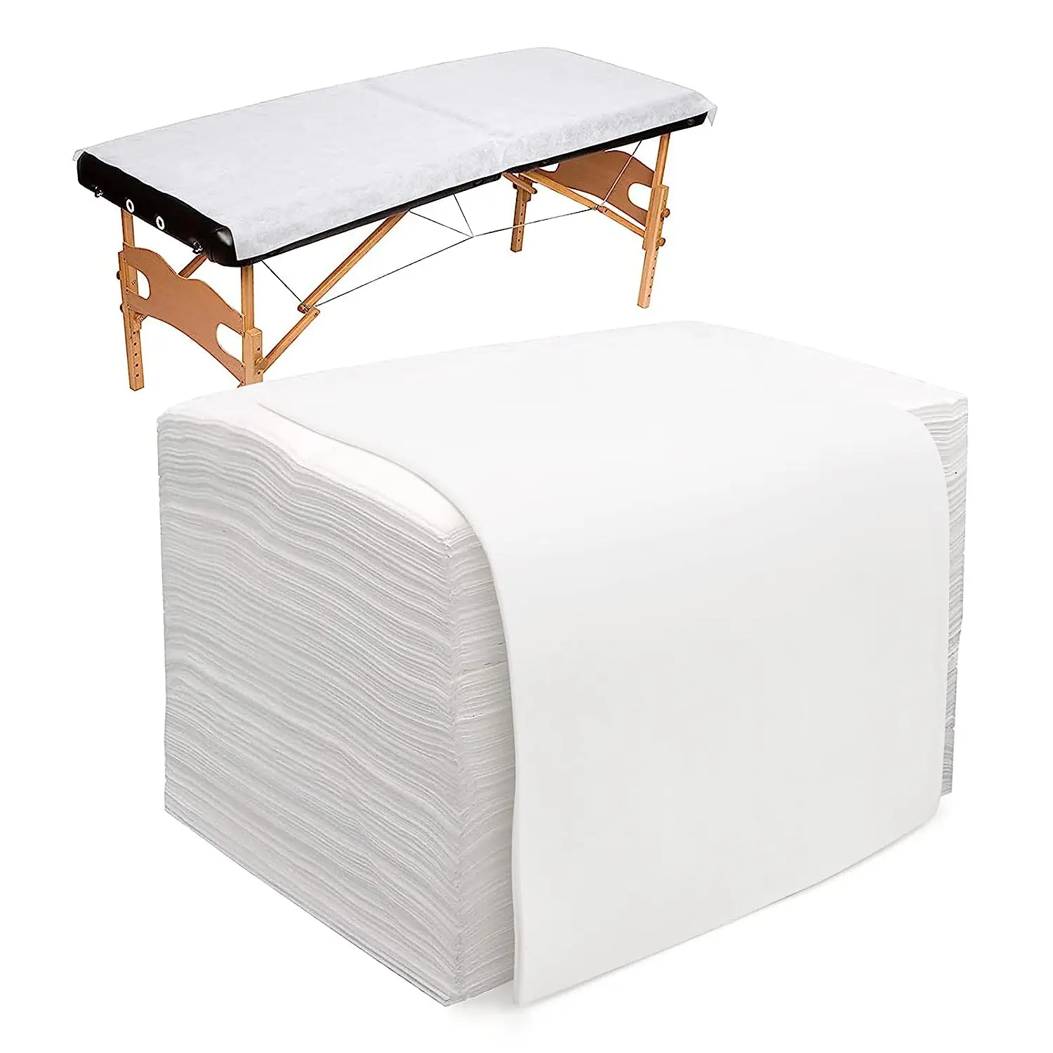 Disposable Bed Sheets 100 Pcs Massage Table Sheets Non Woven Fabric SPA Bed Cover Breathable for Massage Beauty Tattoos