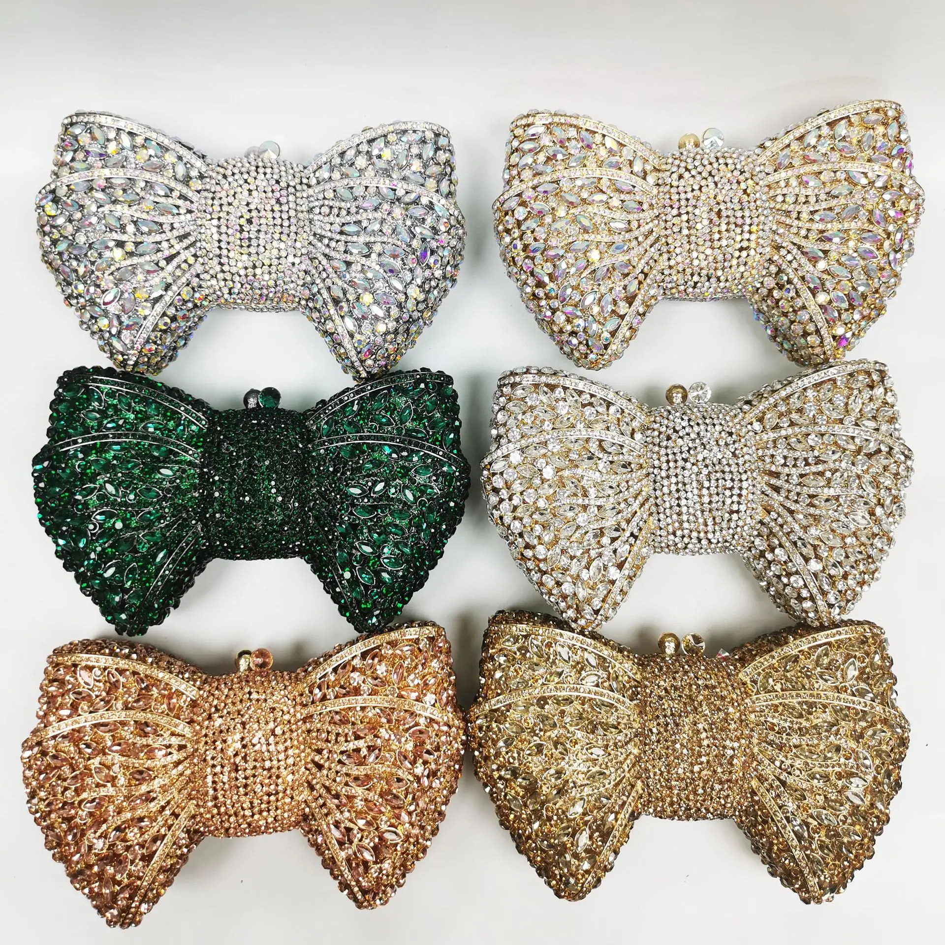 High quality luxury handmade Clutch Bags design full rhinestone diamond butterfly evening purse and handbags