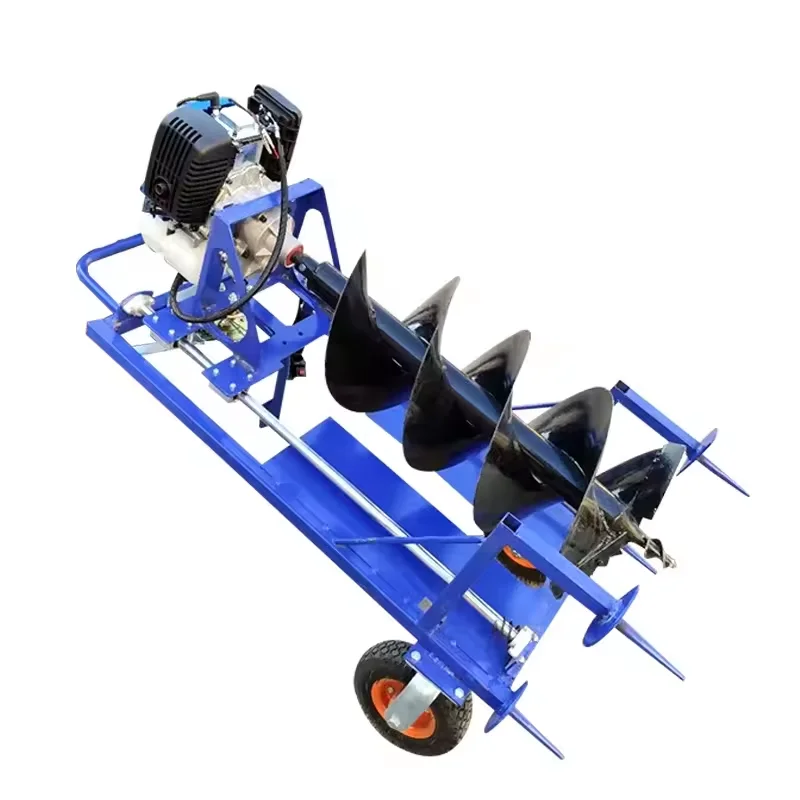 China Professional Hand Manual 4 Stroke Gasoline Post Hole Ground Drill Earth Soil Auger