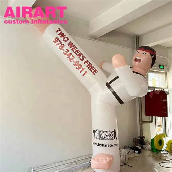 Inflatable Taekwondo Man Cartoon Toys Custom Karate Inflatable Balloon Taekwondo Boy For Advertising