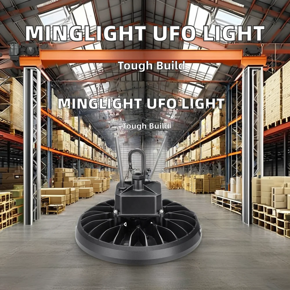 Delivery from USA CCT Adjustable CE UL DLC Premium 0-10V Dimmable 100 150 200 240 Watt UFO Led High Bay Light 190lm/w