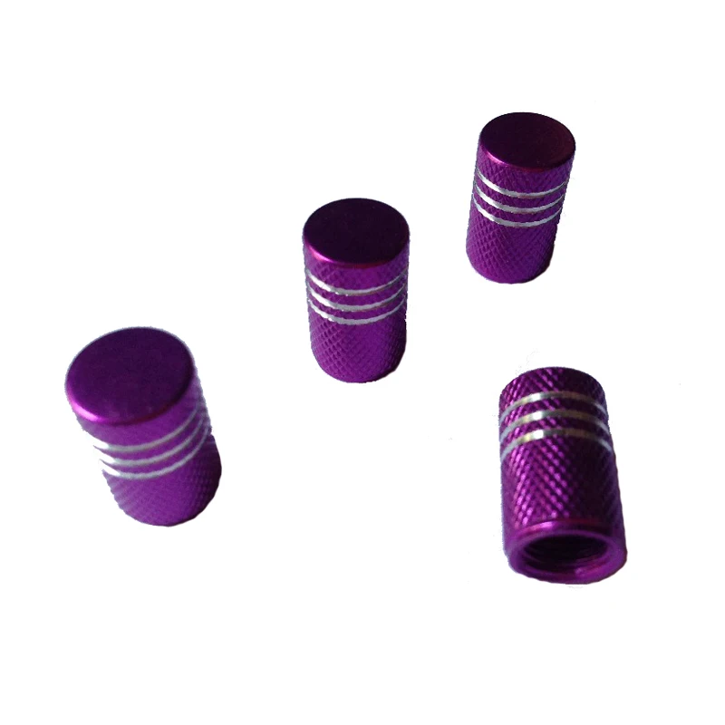 Multicoloured tyre valve dust cap aluminum material tyre valve screw cap cover universal tire valve stem caps
