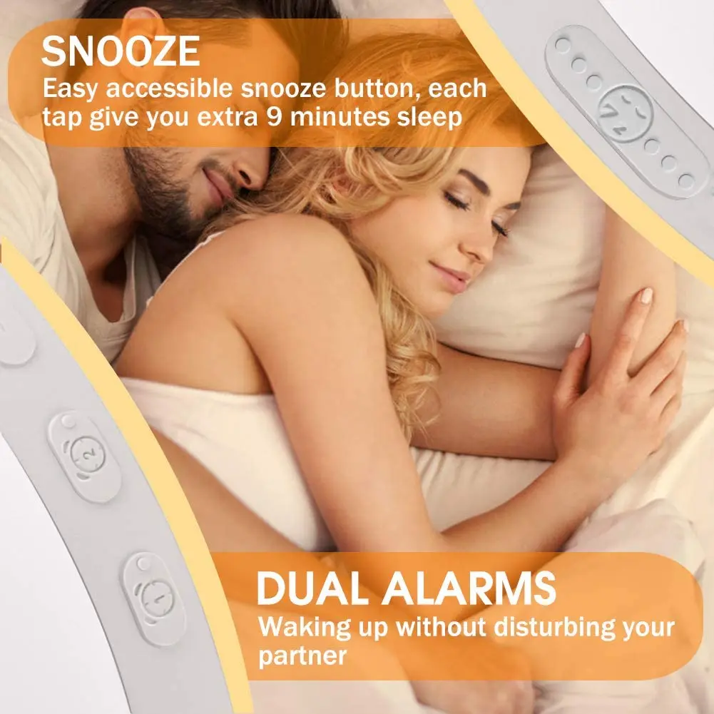 Hot Selling Snooze Atmosphere Alarm Clock 7 Natural Sound Charging Port Speaker Simulation Sunrise Snooze Radio Wake Up Light
