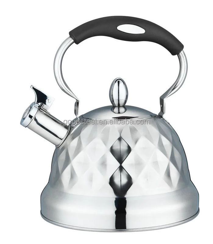 3.0L Unique Stainless Steel Whistling Tea Kettle with Classic Flower Decal for Hotels and Water Usage