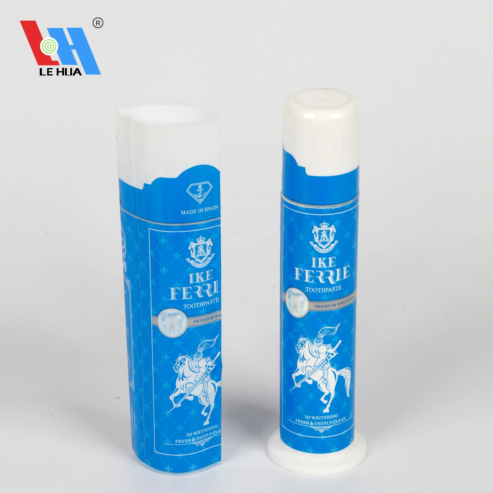 Custom Shaped Logo Printed PVC Shrinkable PET Bottle Shrink Sleeve Wrap Label for Toothpaste bucket