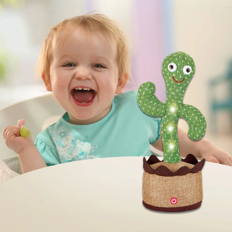 New Lovely Dancing Plant Toy Talking Home Desk Decorations Sound Record Repeat Doll  Kids Educational Toys