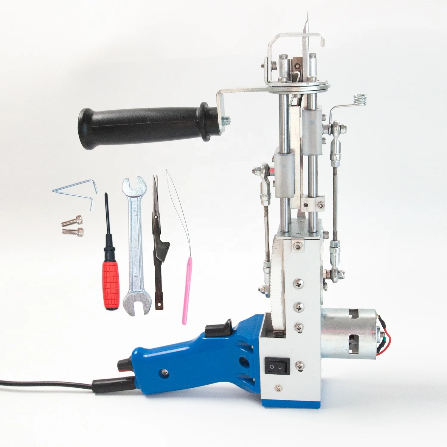 2 in 1 Tufting Gun with Cut Pile and loop Pile Rug Carpet Making Machine Dark Blue