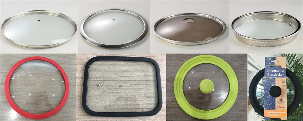 C Type Oval Round Glass Lid for Pans or Pots
