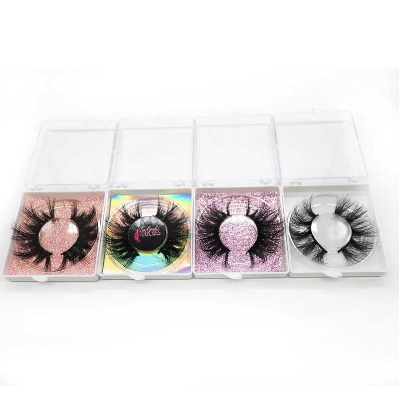 10pcs Wholesale Square False Eyelash Packaging Box Custom your Logo Fake 3d Mink eyelashes Boxes Faux Cils lash strip Case Empty