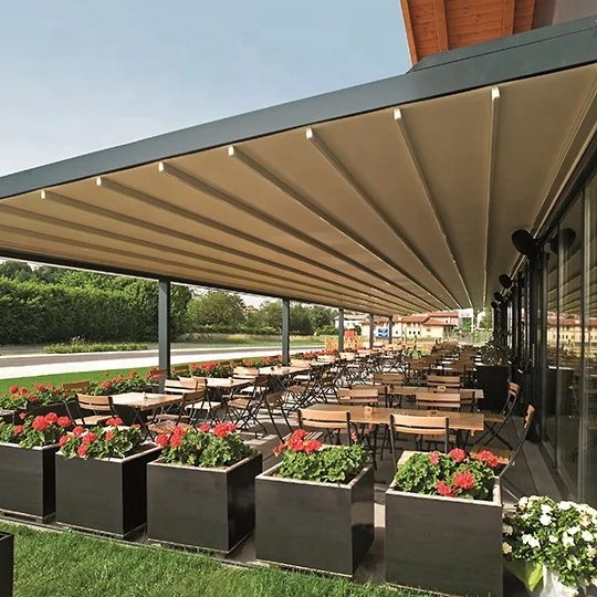 Pergola непромокаемые моторизованный алюминий дождевик тенты для наружного алюминия рамки Электрический тент балкон