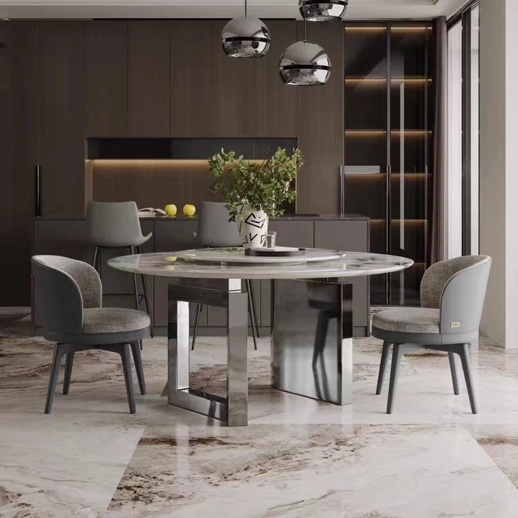 NOVA Durable And Environmentally Friendly Round Honeycomb Board Large Dining Table 8-Seater Commercial Dining Table