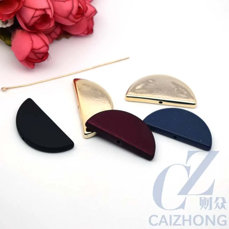 hot sell half circle plastic beads bracelet diy accessory waist beads matt acrylic beads for making jewelry