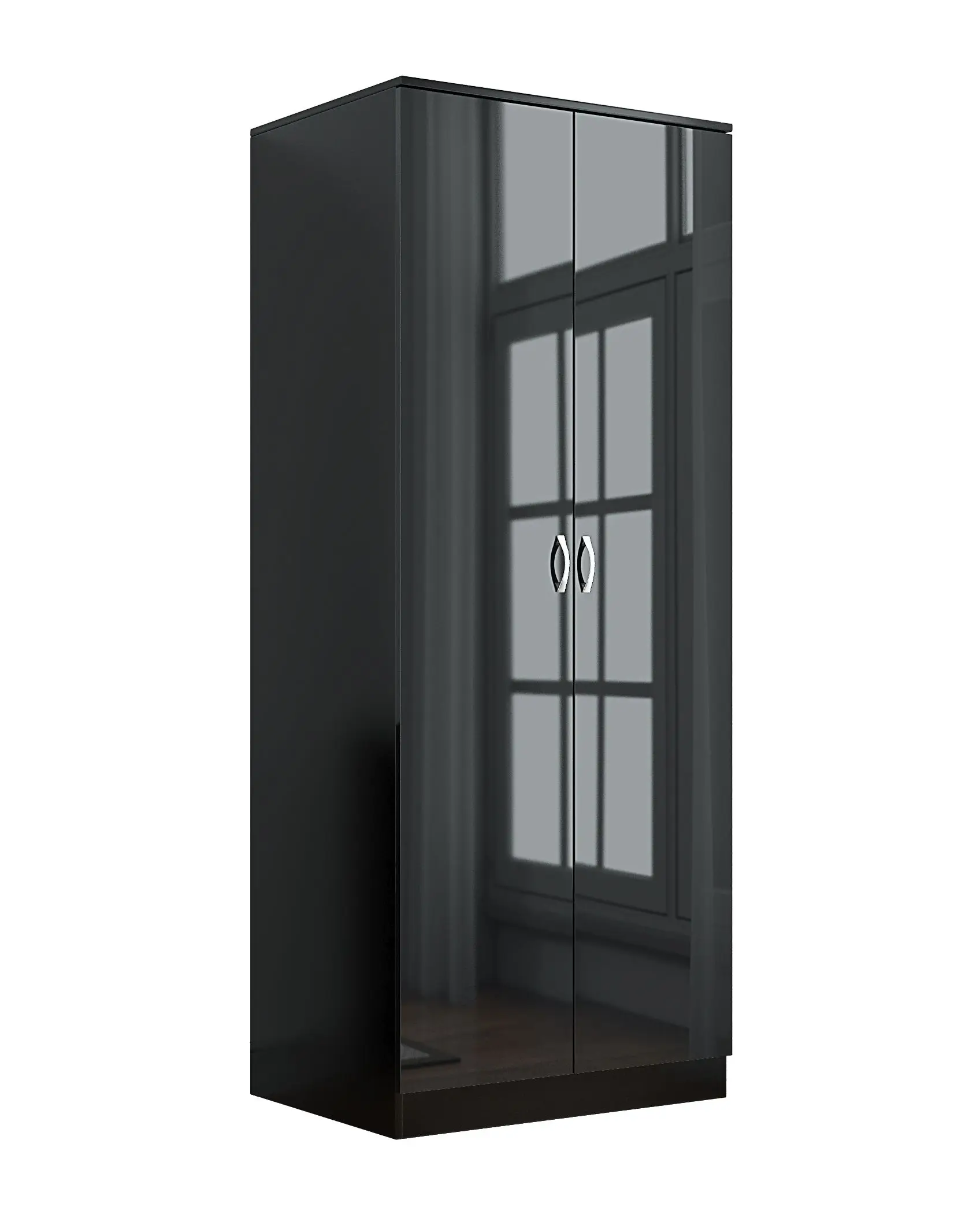 Hot Sale on Amazon Top Quality Modern Double Door and Mirror Household Cloth Closet MDF Wood Bedroom Wardrobe