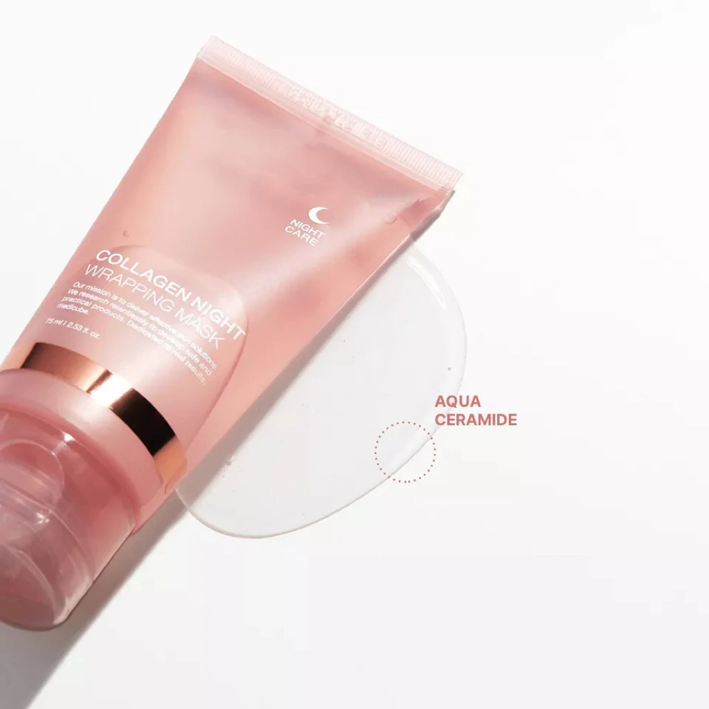 Customized Skin Care Facial Collagen Mask Hydrolyzed Collagen Overnight Wrapping Peel Off Facial peel-off face night Mask