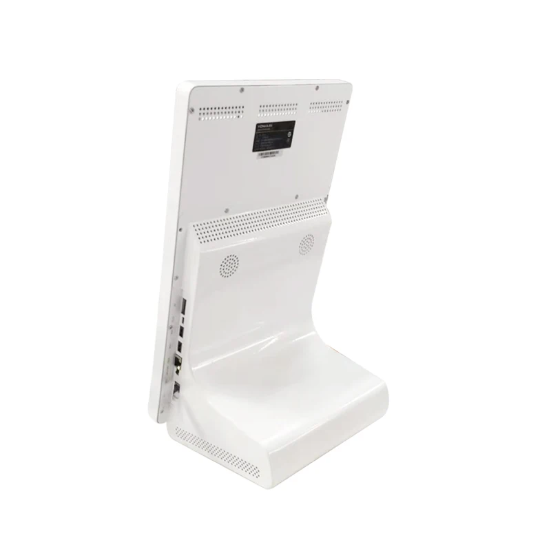 All-in-One free-standing pedestal capacitive touchscreen countertop kiosk