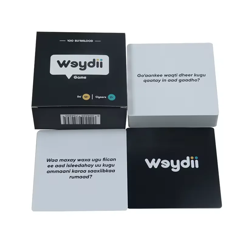 Customized Style High Quality Printing Adult Question Card Game Playing Game Card for Party