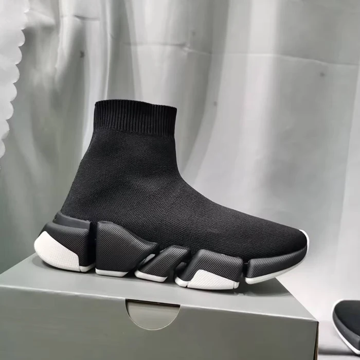 2023 Fashion High End Handmade Luxury Custom Design Knitted Cotton Socks Shoes Sneakers