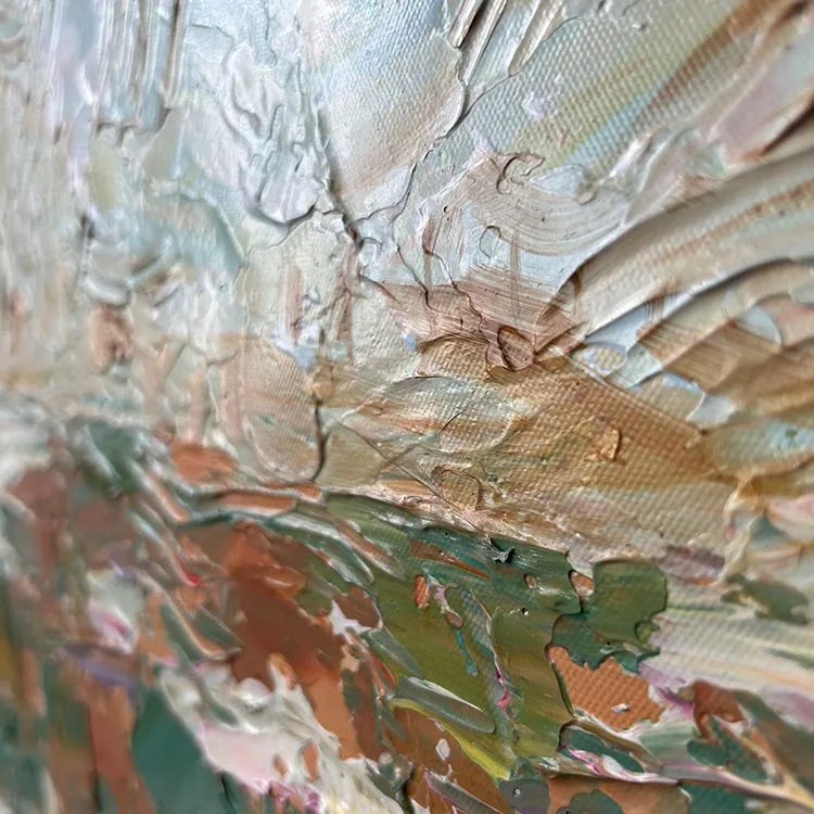 Искусство-Ручная роспись маслом на холсте Цветы картины Современный домашний интерьер Декор абстрактное искусство