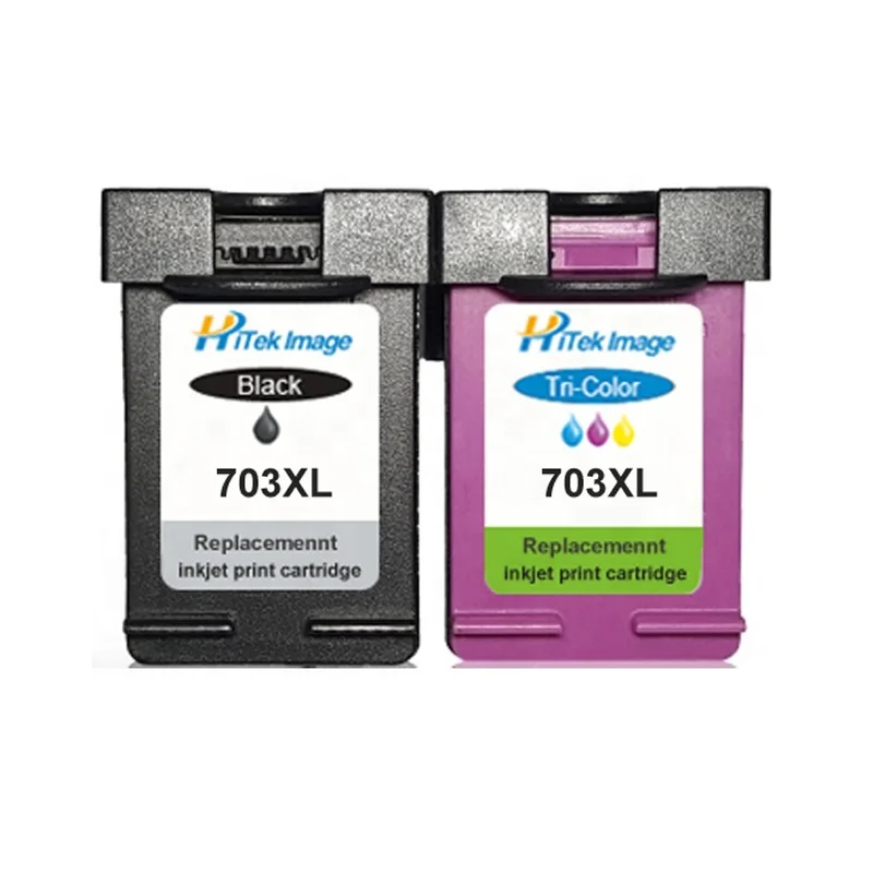 HiTek Compatible HP 703XL ink cartridge 703 XL refill ink cartridges Deskjet CD887AA F735 D730 K109a K209a Printer