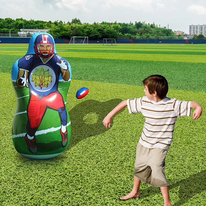 Inflatable Double-Sided Baseball Football Target Set Blow Up Toy with Soft Football Fun Toss Games party toys for Outdoor sports