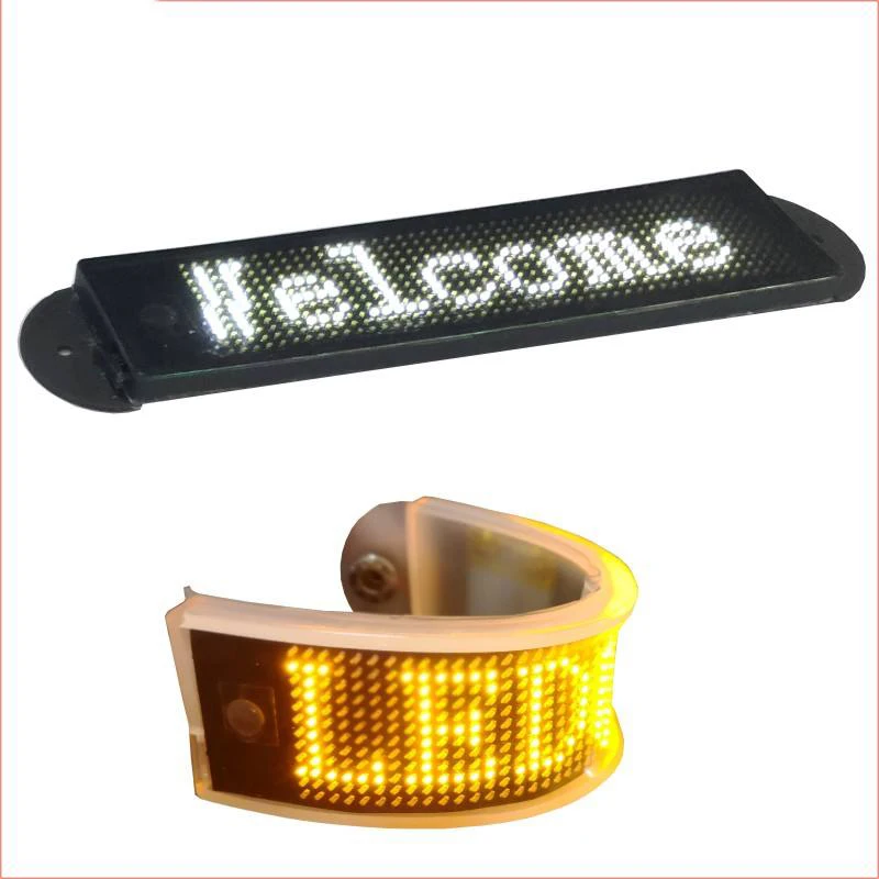 Wholesale Wearable LED Flexible Screen That Can Be Bend and Used on Caps and Backpacks Multi-Color Scrolling Blinking Display