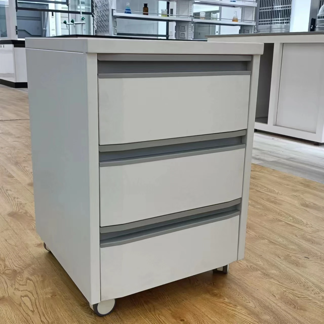 H frame laboratory furniture work table work bench with movable mobile cabinet heavy duty work station