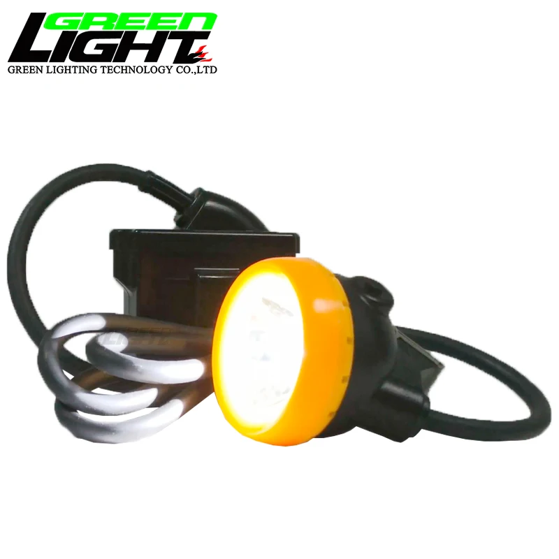 Kl5lm Strong 12000 Lux Mining Cap Lamp, 18 hours Long Duration Miner Corded Lamps, Underground Led Headlamps Industrial