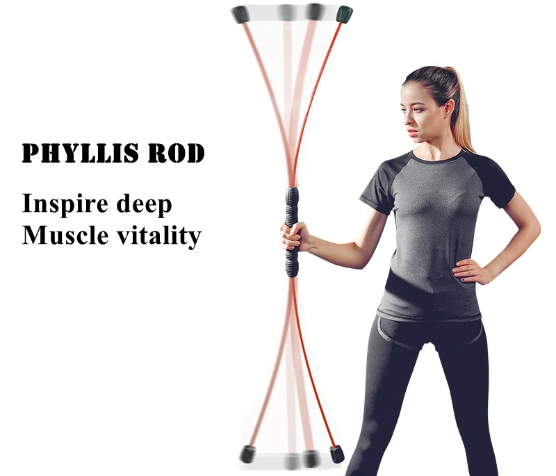 Training Exercise Elastic swing body Vibrating theraband Rod Phyllis Tremble Yoga Gym Fitness pilates Stick rod Flexi Bar