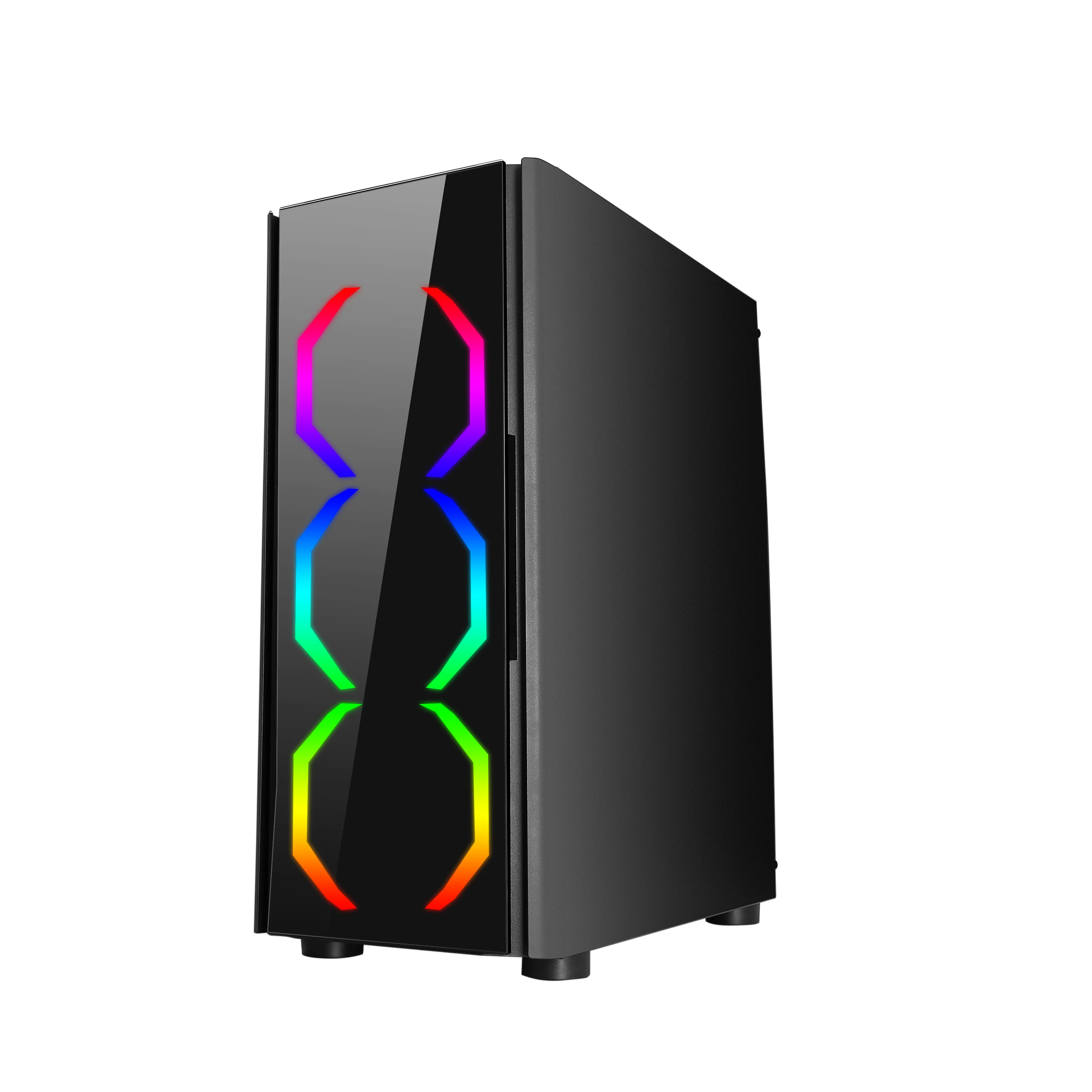  Одно Кольцо RGB вентилятор установленный на закаленного стекла блок питания ATX игровой