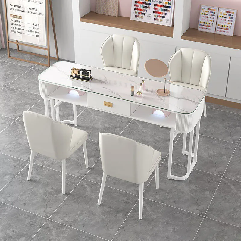 2024 Custom Modern Nail Desk Hot Selling Manicure Salon Tables for Dining and Kitchen Designed by Popular Nail Artists